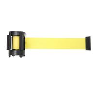 WRITWAA Ceinture de Barrière Rétractable en PVC Jaune 2 Mètres Bande D’Avertissement de Sécurité pour Intérieur et Extérieur Corde D’Isolation Extensible pour Banques Parcs et