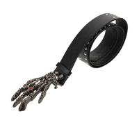 WRITWAA Ceinture Punk Cloutée Tête de Mort Cuir PU Réglable Bandeau Unisexe Rock Gothique pour Hommes et Femmes Accessoire Mode Résistant Aux Festivals