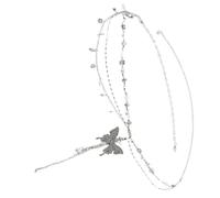WRITWAA Chaîne de Ventre à Plusieurs Niveaux en Alliage Argenté Perles et, Ceinture Abdominale Réglable pour Femmes, pour Sorties Décontractées et Occasions Formelles
