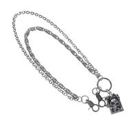 WRITWAA Chaîne Punk Métal pour Pantalon Homme Motif Tête de Mort Accessoire Hip-hop pour Jean Double Couche Décoration