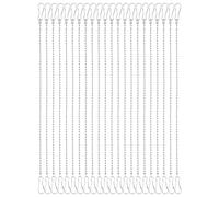 WRITWAA Chaîne Suspendre à Billes en Acier Inoxydable 28 Cm, Lot de 24 Pièces avec Crochets, Support Polyvalent pour Jardinières, Panneaux Publicitaires et Suspensions Décoratives