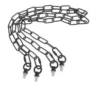 WRITWAA Chaîne Suspendre en Métal 35X09 M pour Garde-Corps de Jardin Kit Complet 2 Cadenas 4 MM 2 Anneaux Suspendus 29 MM et 2 Écrous Creux Accessoires Robustes pour Balançoire et