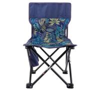 WRITWAA Chaise de Pêche Pliante Bleue en Acier et Toile Oxford Portable