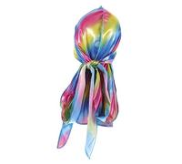 WRITWAA Chapeau De Pirate à Longue Queue Casquette Turban Respirant Couvre-chef Pour Fête Ou Déplacement Bandana Élastique