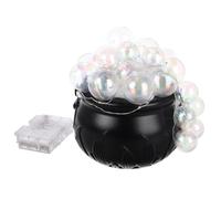 WRITWAA Chaudron Bouillonnant Soi-même Noir en Plastique Effet Pétillant, Design Unique pour Décoration Intérieure Maison et Centre de Table de Fête Halloween Plusieurs Styles