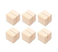 WRITWAA Chevalet pour Enseigne Carte De Visite 10 Supports Photo Carrés en Bois Porte-Cartes Porte-mémo pour Bureau Ou Table