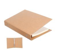 WRITWAA Classeur Papier Kraft Vintage Couverture de Reliure à Anneaux Protège-document Léger pour Cahier Journal Agenda Format Portable
