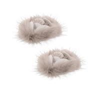 WRITWAA Clips à Chaussures Peluche Décoratifs Amovibles Pour Talons Hauts Avec Pompons Accessoires Pour Sabots Et Vêtements Faits Maison