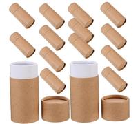WRITWAA Coffret 15 Pcs Boîte à Thé Cylindrique En Papier Kraft Porte-bouteille D'huile Essentielle Tube De Rangement Pratique Contenant Pour Feuilles De Thé Solide Pour Aromathérapie Et Présents