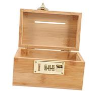 WRITWAA Coffret au Trésor Bambou avec Serrure à Code Boîte de Rangement pour Objets Précieux Photos et Bijoux comme Coffre Pirate Rétro