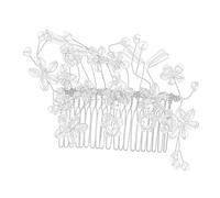 WRITWAA coiffure de mariage Headswear de mariage accessoires de cheveux de peignes côté décoratif coiffes de mariée pour accessoire de peigne à cheveux Plastique