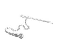 WRITWAA Coiffure des sourcils en strass adulte petit mignon plusieurs hair charms hair toppers unforgettable le bal coiffe en strass pour femme casque de chaîne matériau en alliage Silver