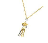 WRITWAA Collier Couple Pendentif Figurine Élégant Cadeau Saint-valentin Bijou Témoin Amour Chic Pour Quotidien