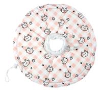 WRITWAA Collier de Convalescence pour Chat et Chien Après Chirurgie, Collerette Gonflable Réglable en Tissu Imperméable Mousse, Protège Léchage et Morsure