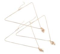 WRITWAA Collier Délicat en Alliage de Zinc Or Pendentif Étoile, Lune et Nuage, Présent de Diplôme pour Party ou Shopping, Résistant à L'usure