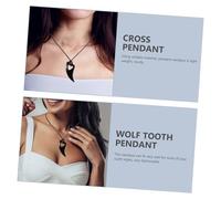 WRITWAA Collier Homme Inoxydable Pendentif Dent de Loup Noir Acier Titanium Léger et Résistant pour Plage et Quotidien Accessoire Cool pour Homme