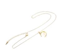 WRITWAA Collier Lapin pour Femme en Alliage Pendentif Lune et Lapin Chaîne Délicate Clavicule Bijou Fantaisie pour Présents et Occasions Quotidiennes