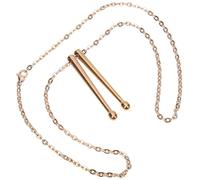 WRITWAA Collier Pendentif de Baguette de Batterie en Acier Inoxydable Chaîne O 30 MM 50 CM Couleur Rose Doré Collier Décoratif Hip-Hop Unisexe pour Anniversaire et Accessoires Mode