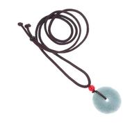 WRITWAA Collier Pendentif Jade Naturel Ethnique pour Femmes avec Fleur Sculptée Feng Shui pour Anniversaire Style Antique et Élégant