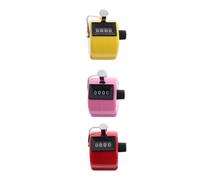 WRITWAA Compteur Manuel à 4 Chiffres Compteur Portatif Facile à Utiliser en Plastique 3 Pièces Remise à Zéro Rapide Couleur Aléatoire pour Gadgets Sportifs et Activités