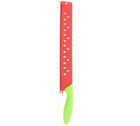WRITWAA Coupe-pastèque avec étui - Couteau long dentelé pour couper le melon - Couteau à pain et légumes - Coupe-fruits, melon et tomates pour la cuisine, idéal pour les fêtes d'été et le