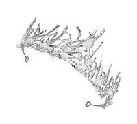 WRITWAA Couronne De Branches Vintage Pour Coiffe De Mariée Accessoire De Tête Chic Et Délicat Pour Femmes Et Fiancées
