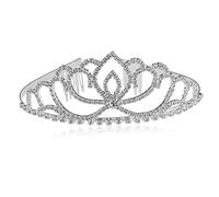 WRITWAA Couronne de Mariage Bandeau Rhinestones Diadème Chic Argenté pour Costumes