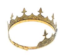 WRITWAA Couronne de Roi Adulte en Métal Doré Antique Tête D’Aigle Couronne Royale Décorative pour Bal Anniversaire et Cosplay Accessoire Léger et Ajustable pour Fêtes et Mariages