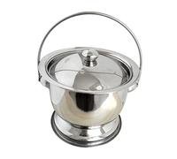 WRITWAA Crachoir Portable en Acier avec Couvercle Pot de Chambre Adulte Antidérapant 1 Litre Maison Voyages Urinal Pratique pour Hommes et Femmes