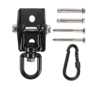 WRITWAA Crochet de Fixation de Balançoire, Crochet Suspendre en Acier Inoxydable Noir, Plaque de Fixation, pour Hamac et Fauteuil Suspendu, Pratique et Sûr