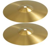 WRITWAA Cymbales de Batterie Splash en Laiton Or 2pcs Légères Bords Lisses et Arrondis pour Percussion Jazz et Entraînement Musical