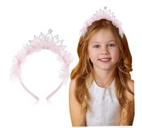 WRITWAA Diadème Anniversaire Princesse Bandeau Couronne Joyeux Anniversaire Filles Bandeau Fête Accessoires