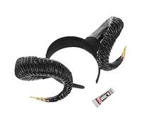 WRITWAA Diadème De Corne De Pour Halloween Accessoire De Cosplay Unique Avec Décorations Dorées Pour Fêtes Et Événements à Thème