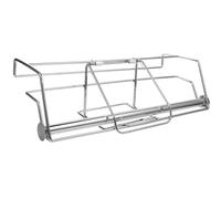 WRITWAA Distributeur de Paquet à Rouleau en Acier Inoxydable, Double | Installation Facile, Gain de Place Discret, pour Supermarché et Supérette, Réduit L’encombrement du Comptoir