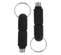 WRITWAA Emporte-pièces Porte-clés pour Cigares en Métal Robuste, Lot de 2 Outils Coupe-cigares Compacts Noirs, Perforateur pour Fumée, Accessoire de Poche pour Amateurs de Cigares