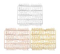 WRITWAA Ensemble 3 Pcs de Tableaux à Lettres en Plastique Chiffres et Symboles en Feutrine, Couleurs Or, Argenté et Rose Doré, Panneau à Lettres Interchangeable pour Bureau, École