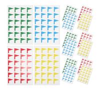 WRITWAA Ensemble D'autocollants en Pvc des Garçon et Filles Forme Drapeau Outil Éducatif Polyvalent Couleur Aléatoire pour Marquage Cartes et Calendriers pour Activités D'apprentissage