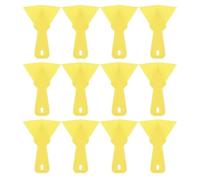 WRITWAA Ensemble de 12 Couteaux D'angle Intérieur en Plastique Jaune, Outil Léger pour Cloisons Sèches, Facile à Utiliser pour Enduire et Lisser les Angles
