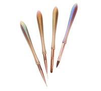 WRITWAA Ensemble De 4 Pinceaux Pour Nail Art Fins, Stylos à Dessin Lumineux, Outils De Peinture à Points Pour Ongles, Kit Compact Pour Prothésistes Ongulaires Et Artistes, Design Acrylique Multiforme