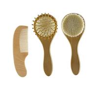 WRITWAA Ensemble De Brosses Multi-usages En Laine Pour Le Cuir Chevelu Et Les Cheveux Des Nouveau-nés
