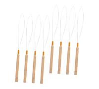 WRITWAA Ensemble D'outils Pour Extensions De Cheveux, 8 Pièces, Avec Manche En Bois, Crochets, Aiguilles À Boucle, Enfile-aiguilles Pour Perruques, Perles Et Micro-anneaux Pour