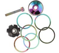 WRITWAA Entretoise de Direction de Vélo, Rondelle D’espacement de Fourche 28,6mm, Lot de Set, Alliage D’Aluminium, Légère et Résistante à L’Usure, pour Vélos de Route et VTT