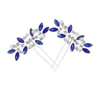 WRITWAA Épingles à Cheveux Strass Bleus Pinces Pour Mariée Forme De u Bijoux De Tête Décoratifs Pour Femme Et Fille Coiffure