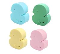 WRITWAA Éponge de Bain de Canard Mignon pour Bébé Lot de 4 Douce Exfoliante Solide Bains à Voyage