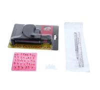WRITWAA Étalon De Perçant L'oreille Pour Trousses Titane Kit De Pratique Du Piercing Kit Perceur D'oreille Outils De Perçage De Clous D'oreilles Acier Inoxydable Noir