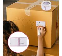 WRITWAA Étiquettes Alimentaires Autocollantes pour Contenants Rouleau de 250 Étiquettes Amovibles en Papier pour Congélateur Réfrigérateur et Stockage des Aliments Autocollants pour