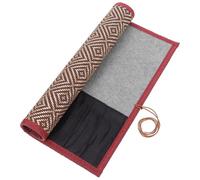 WRITWAA Étui à Pinceaux Calligraphie Bambou Portable pour Artistes et Étudiants, Rouleau en Toile Épaisse 36 Cm, Paquet de Rangement Multifonction pour Pinceaux Aquarelle et Crayons