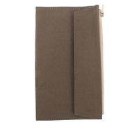 WRITWAA Étui de Rangement Zippé pour Carnet de Notes de Voyage Vert Olive Pochette Légère et Pratique Compatible Agenda Porte-Stylo Intégré Protection Sécurisée pour Fournitures de