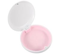 WRITWAA Étui Magnétique pour Appareil Dentaire Blanc en Abs Coussinet en Silicone, Résistant aux Rayures, Boîte Portable pour Contention Orthodontique Pratique