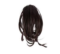 WRITWAA Extension de Queue de Bouclée Irregulière Pince Griffe Perruque Courte Synthétiques Marron